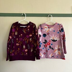 Tea bundle Floral Patterned Women's Sweater - Purple and Pink